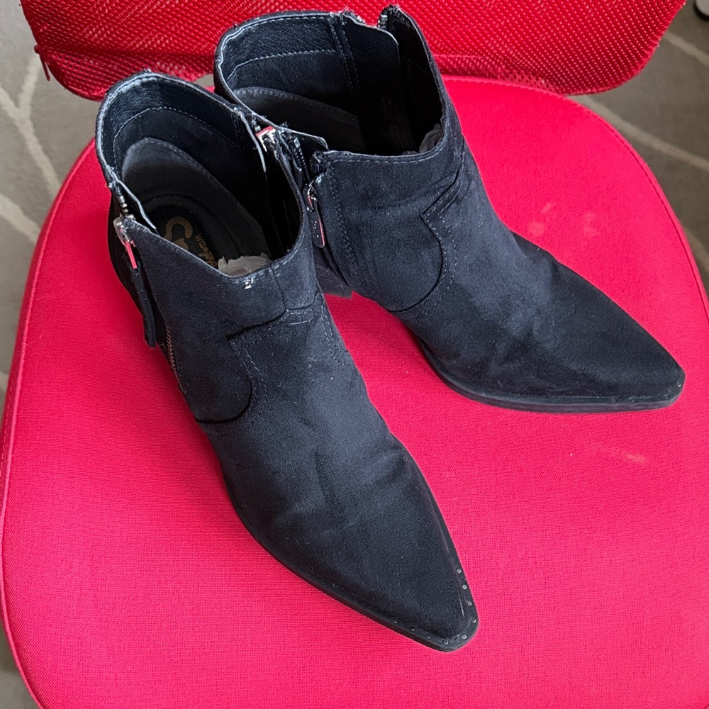 Black Suede Ankle Boots by Circus